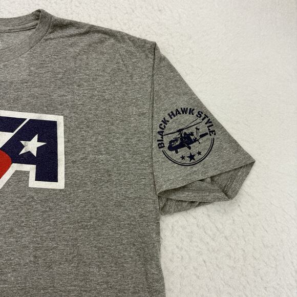 Black Hawk Style Shirt Mens 2XL Gray USA Short Sleeve American Flag Military - Picture 5 of 9